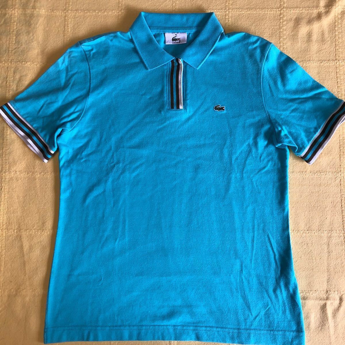 LACOSTE ラコステ　レディース　半袖ポロシャツ　ゴルフウェア　40 Mサイズ 相当　ブルー