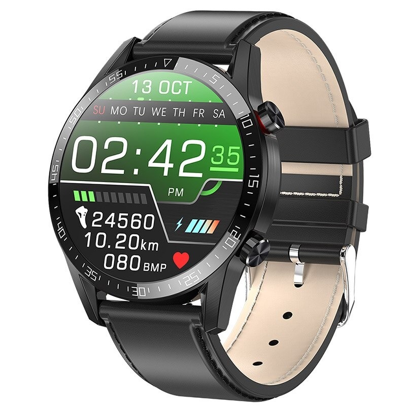 [ free shipping ] 1.3 -inch round screen ECG smart watch 