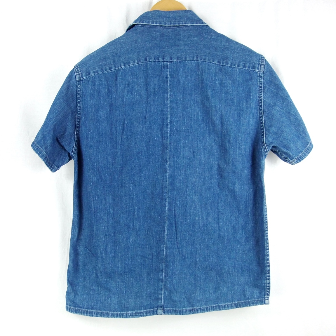 ■BLUE BLUE ブルーブルー / 聖林公司 / メンズ / インディゴ / ショートスリーブ 半袖 / オープンカラー デニムシャツ size 0 (XS)_画像2