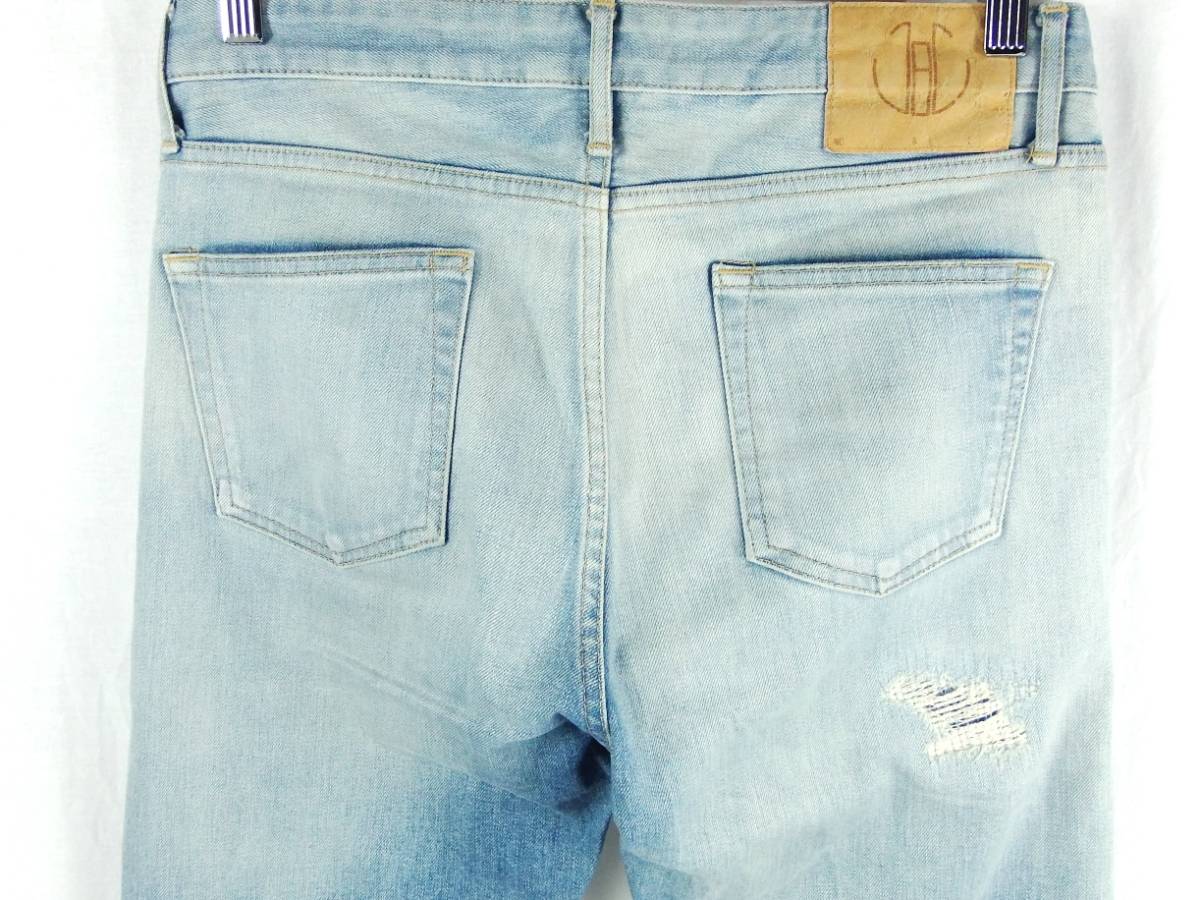 ■JAPAN BLUE JEANS ジャパンブルー / JB2301 / CALIF DENIM ANAHEIM アナハイム / リメイク加工 ストレッチ スリム デニムパンツ W28_画像6