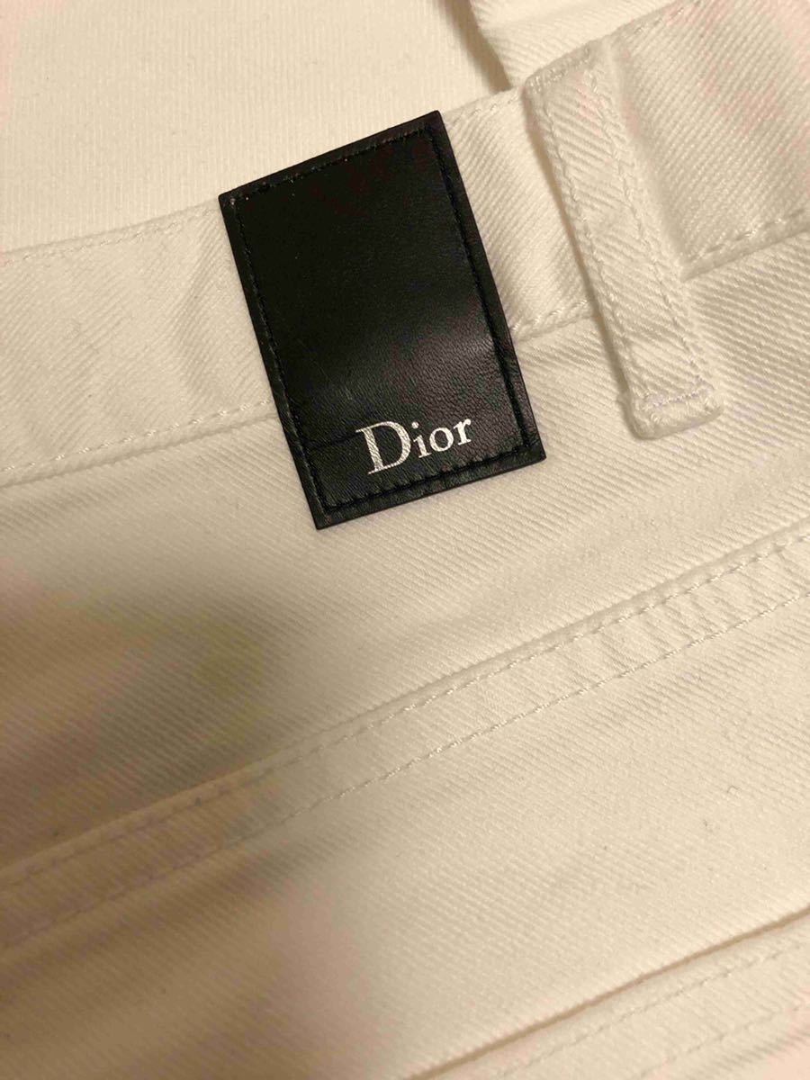  стандартный 18SS Dior Homme Dior Homme Dior Homme хлопок Denim брюки белый 27 # номер товара 863DS11T088X