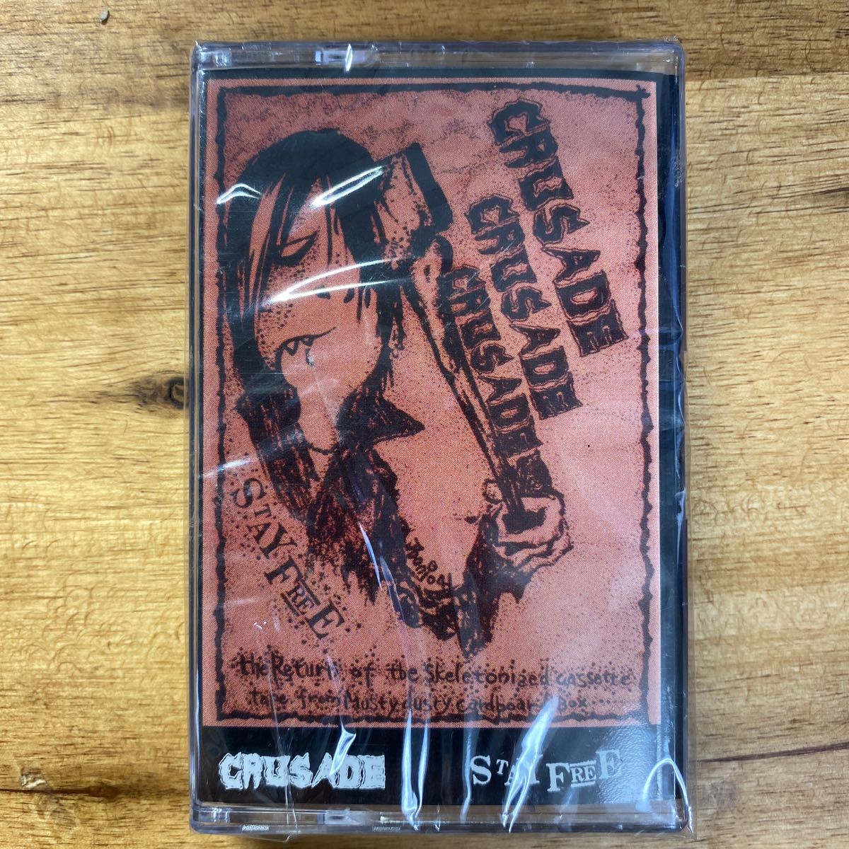 [即決][送料無料] CRUSADE「STAY FREE」限定カセットテープ 未開封新品 disclose bastard framtid gloom gism gauze sob sds death side_画像1