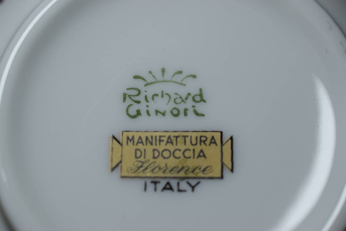5pcs Italy Richard Ginori リチャードジノリ イタリアンフルーツ 紅茶 teacup＆saucer ティー カップ＆ソーサー  CS