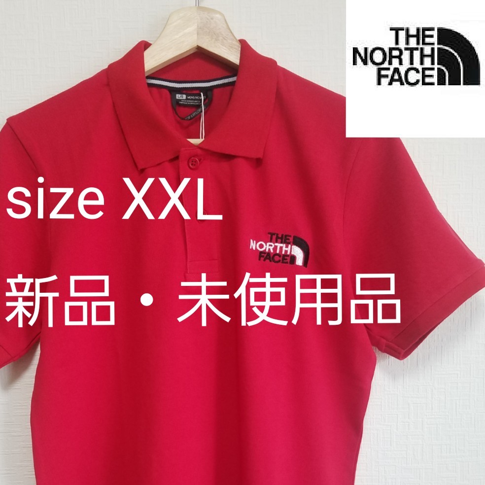 [値下げ]THE NORTH FACE ノースフェイス ポロシャツ 赤 レッド サイズXXL