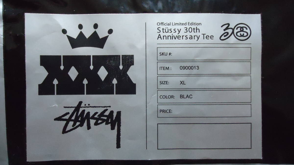 Stussy 30th Anniversary XXX Neighborhood Tee 黒 XL ステューシー 半袖Ｔシャツ 30周年 ネイバーフッド レターパックライト ゆうパック_画像9