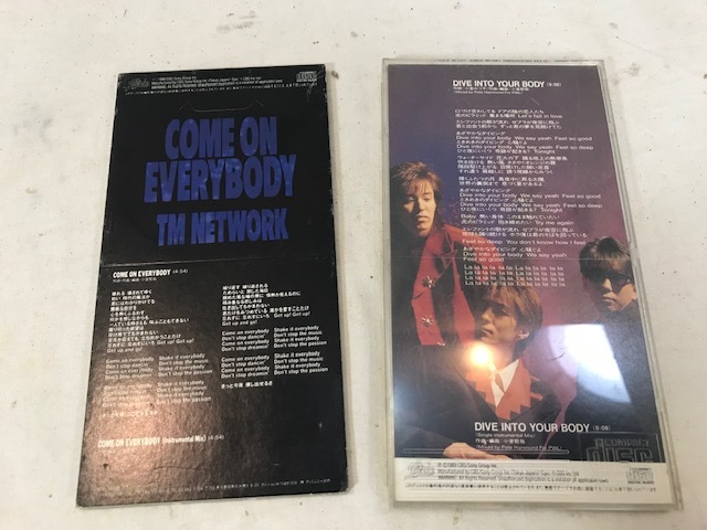 TM NETWORK / COME ON EVERYBODY ・ DIVE INTO YOUR BODY　8cm　シングル　CD　2点　セット　中古_画像1