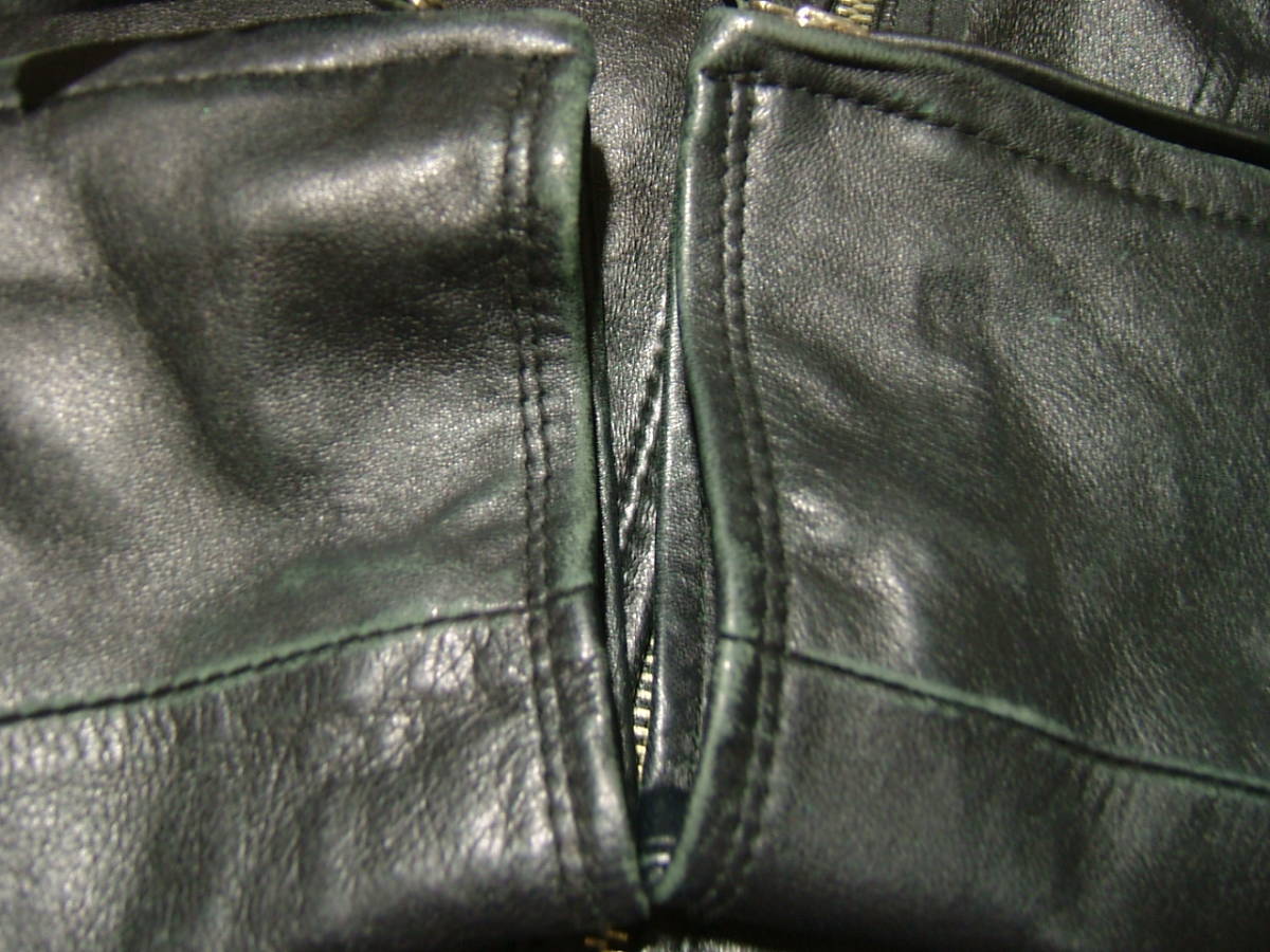 ラムレザーライダースジャケット　黒　M　イタリア製　羊革　美デザイン　柔らかレザー　SOLOFRA　ソロフラ製_画像10
