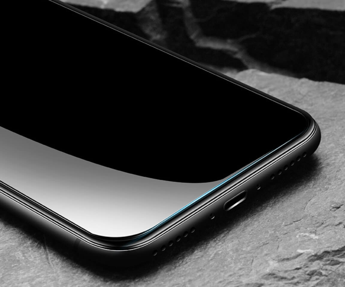 【セット】ケース＋フィルム( iPhone 11Pro 用ケース 赤枠 透明 薄型 軽量＋透明強化ガラスフィルム アイホン アイフォン_画像8