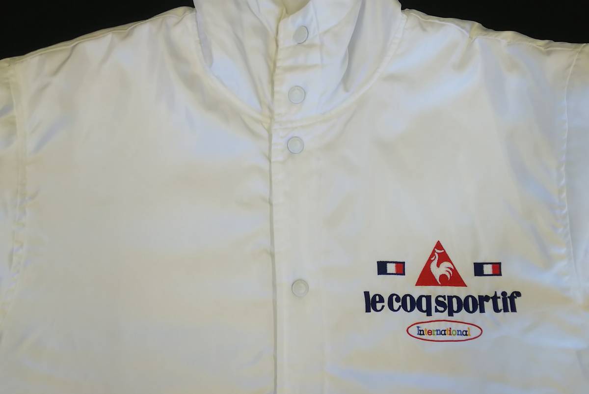 * made in Japan *le coq sportif*F size * bench coat * sport * outdoor * Le Coq s Porte .f* white #3433