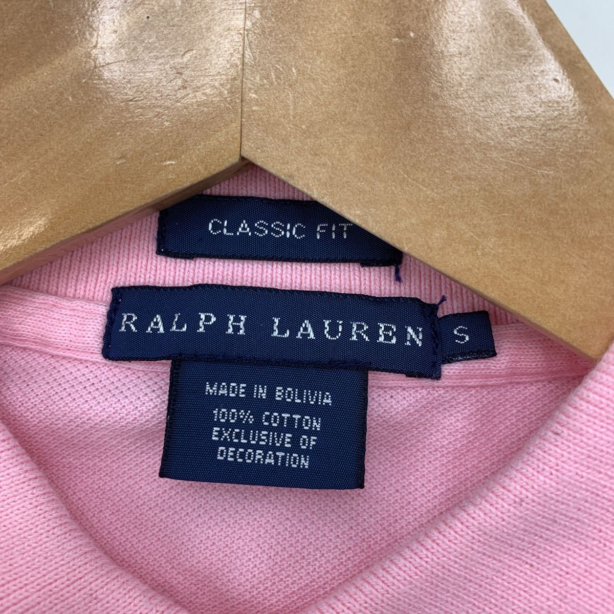 ■ラルフローレン RALPH LAUREN クラシックフィット CLASSIC FIT ピンク 半袖 ポロシャツ S メンズ シンプル♪ カジュアル■F87_画像4