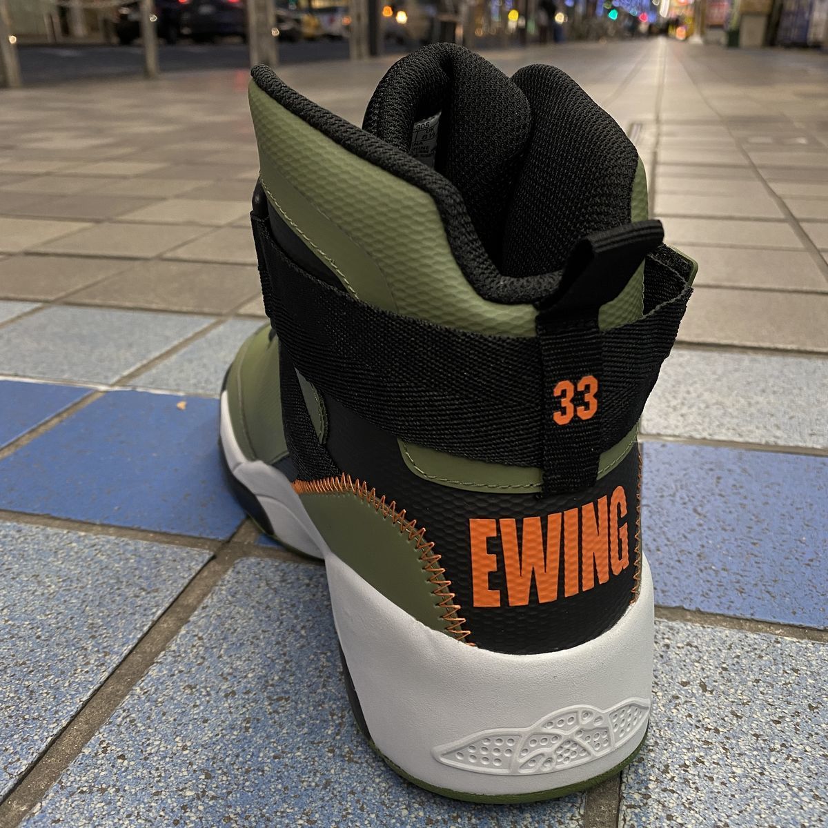 国内未発売 【us11】 EWING パトリック ユーイング 33 HI 2.0 USA正規品 バッシュ NBA スニーカー29cm オールドスクール CHIVE カーキ_画像6