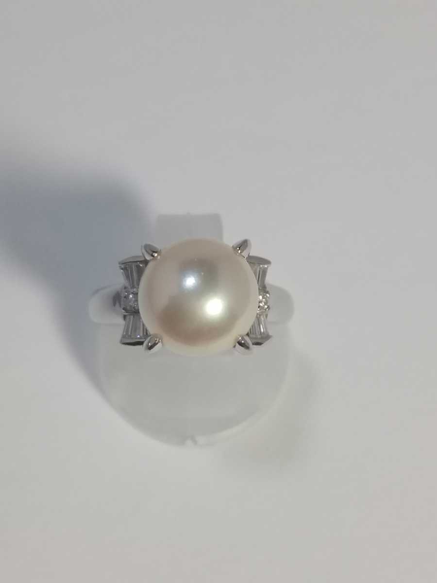 Ptアコヤ真珠ダイヤリング!9mm珠。D0.20ct.。 www.cinema.sk