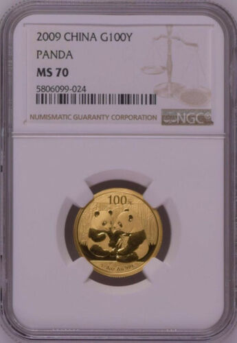 NGC MS70 Максимальная оценка 2009 китайская панда 1/4 унции монеты монеты