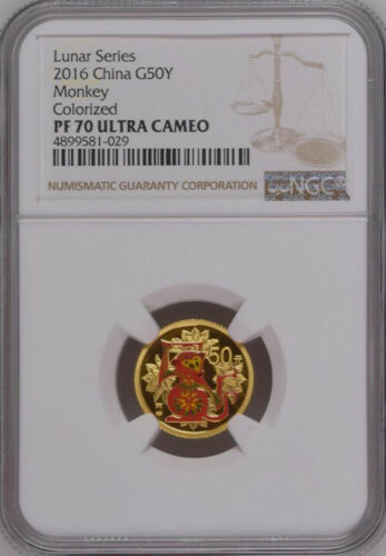 ブランドのギフト PF70 NGC 最高鑑定 硬貨 コイン 2016中国ルナシリーズモンキー1/10オンス金貨 その他