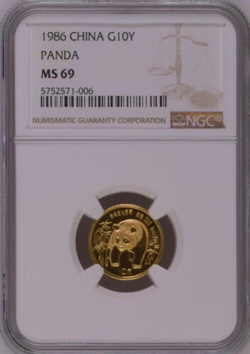 NGC MS69 1986年中国パンダ1/10オンス金貨 硬貨 - unnjinotega.com