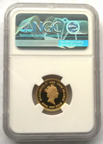  Cook 2004 Hello Kitty 25 dollar NGC gold coin coin, proof coin 