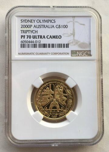 オーストラリア2000アスリートワークアウト100ドルNGC PF70 最高鑑定 金貨 コイン、プルーフ 硬貨