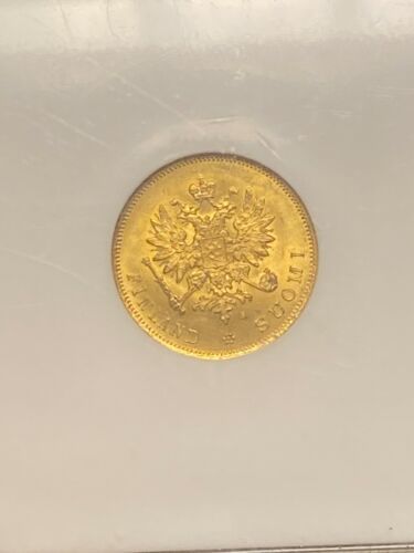 1882 FINLAND10-M Markkaa gold coin -arek Thunder MS 65 coin LL * RARE DATE coin 