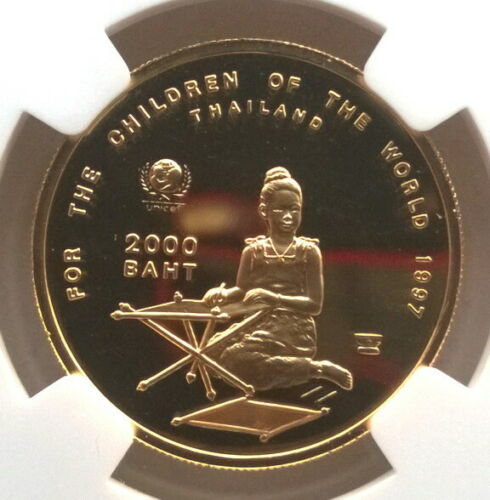 タイ1997 2000バーツNGC金貨 コイン、プルーフ 硬貨