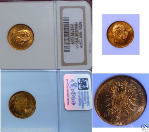 金貨 1872A 10M NGC MS66ドイツプロイセン 硬貨