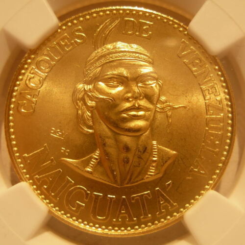 benezela1955 gold coin 60 Bolivares NGC MS65 chief s series - Naiguata coin 
