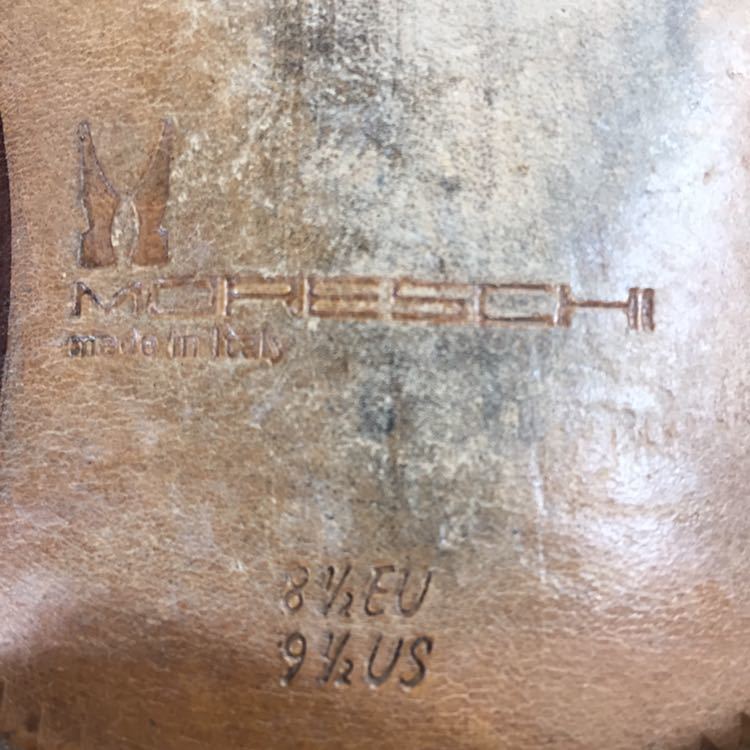モレスキー】本物 MORESCHI 靴 27.5cm 茶 総クロコダイル Uチップ