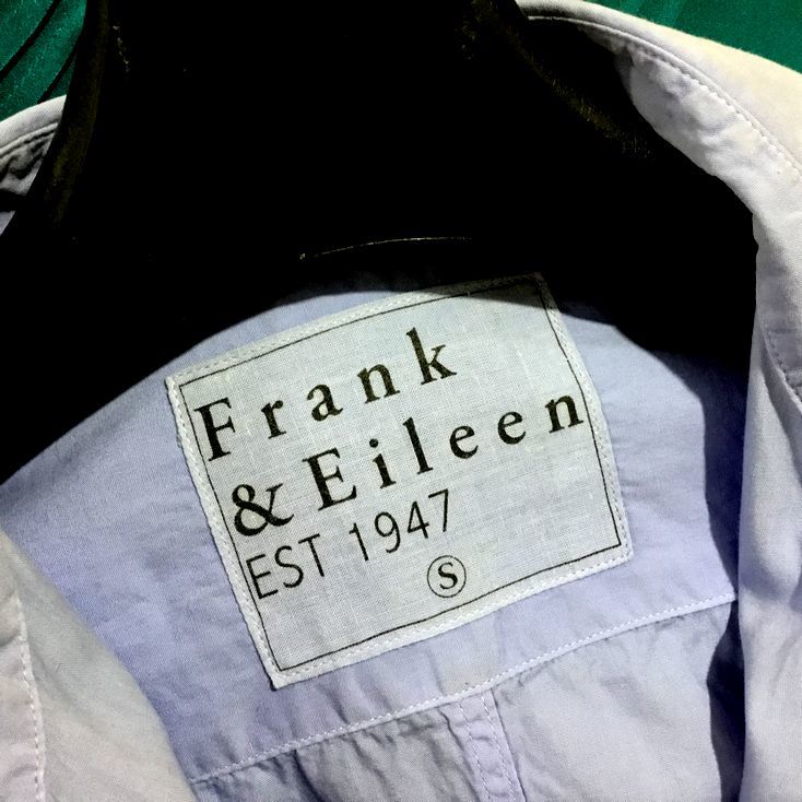 Frank ＆ Eileen フランク アイリーン BARRY シャツ ブルーグレー S ロンハーマン 綿 コットン イタリアの画像3