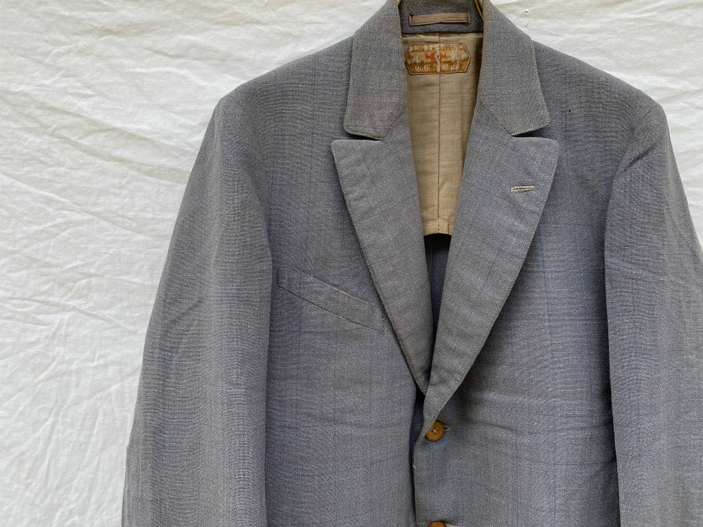 貴重 大正 昭和初期 戦前 ビスポーク BESPOKE サックコート 外套 ジャパンヴィンテージ JAPAN VINTAGE 右横書き 老舗 髙橋洋服店 20s30s_画像1