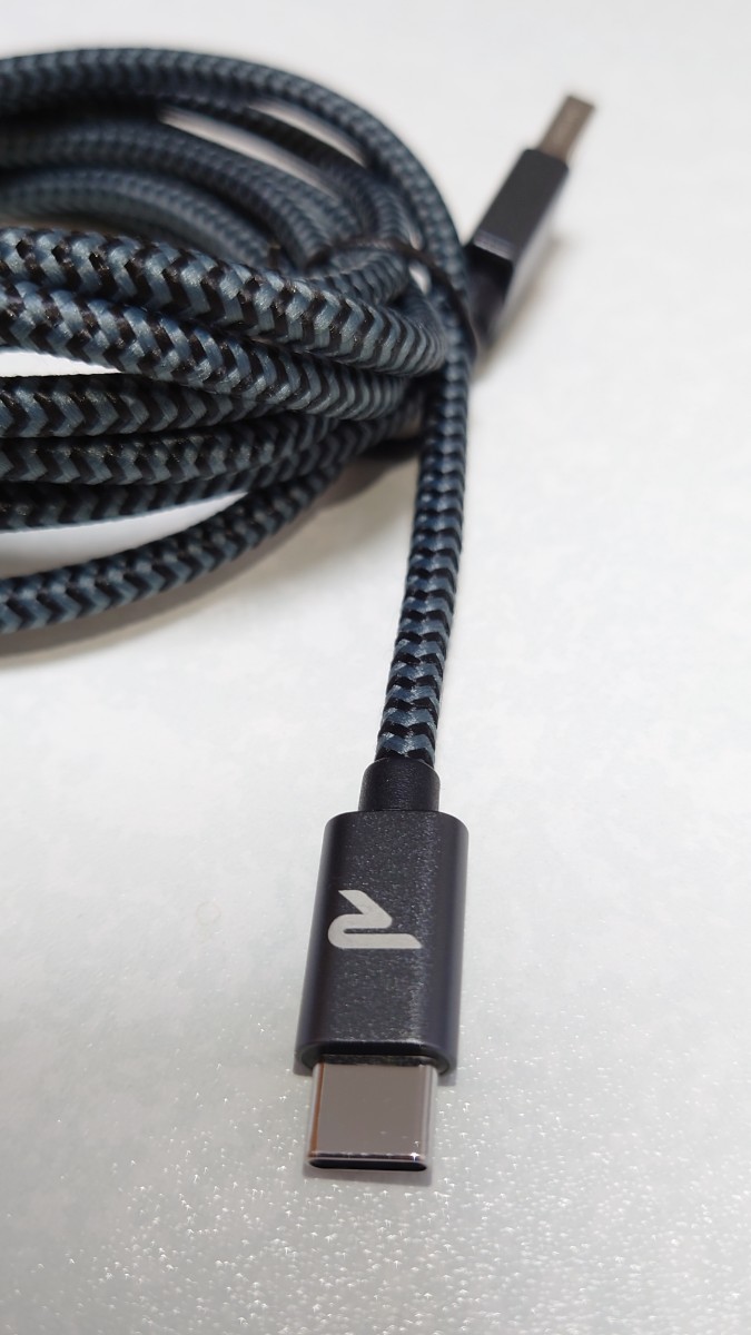 Rampow USB Type C ケーブル 1本 黒 2m 急速充電 QuickCharge3 USB3.0 usb-C