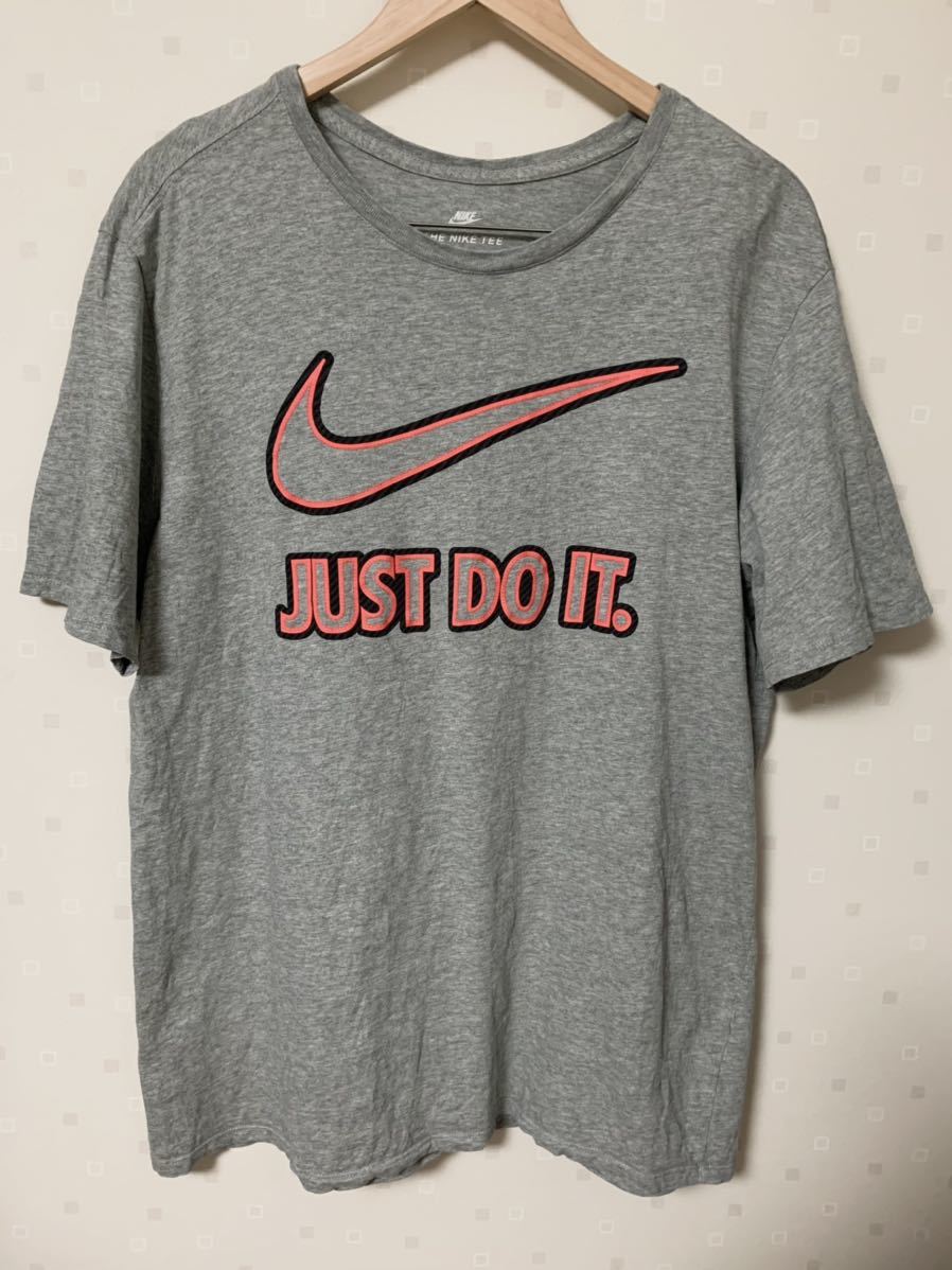 NIKE XL size ナイキ 半袖Tシャツ ビックロゴ グレー　ビックサイズ