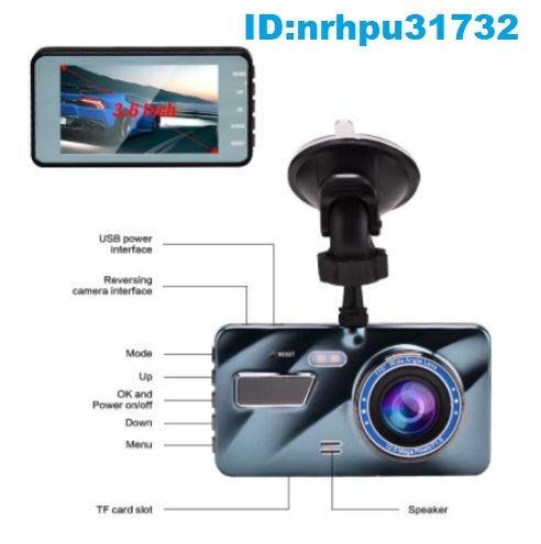 リアビューデュアルカメラビデオ 1080PフルHD ドラレコ Mz2193 ナイトビジョン Gセンサー 広角ドライブレコーダー　後方カメラ_画像4
