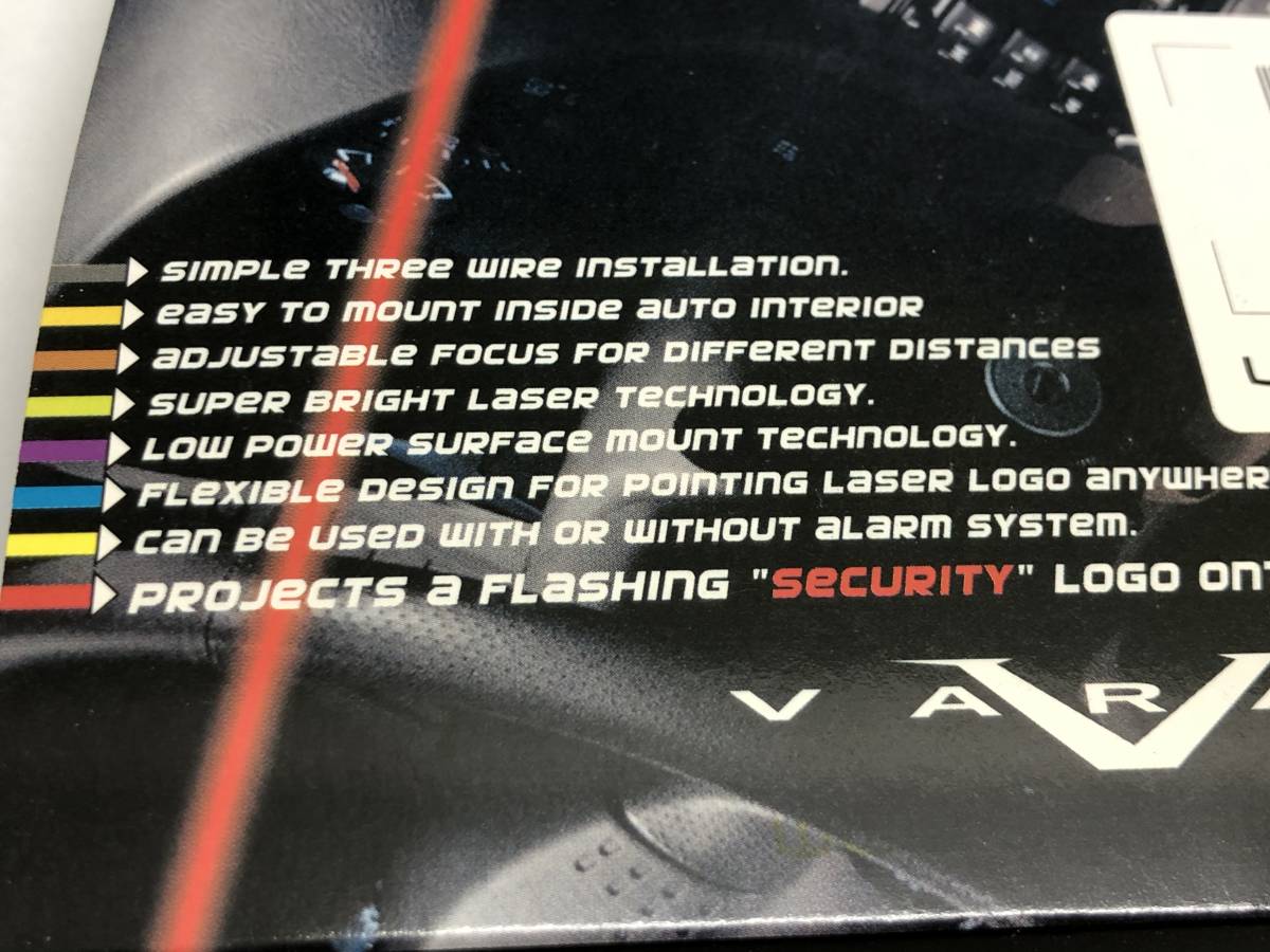  article limit collection goods ultra rare SECURITY. character . Laser . display VARAD scanner automobile anti-theft dummy use possibility VIPER HORNET etc. excepting .