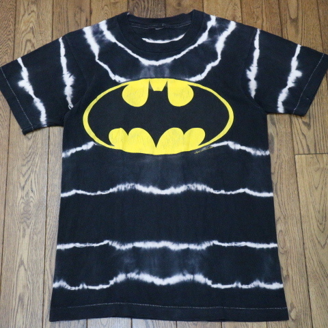 80s BATMAN バットマン タイダイ Tシャツ DCコミックス アメコミ ヒーロー ロゴ マーベル 映画 ムービー キャラクター ヴィンテージ