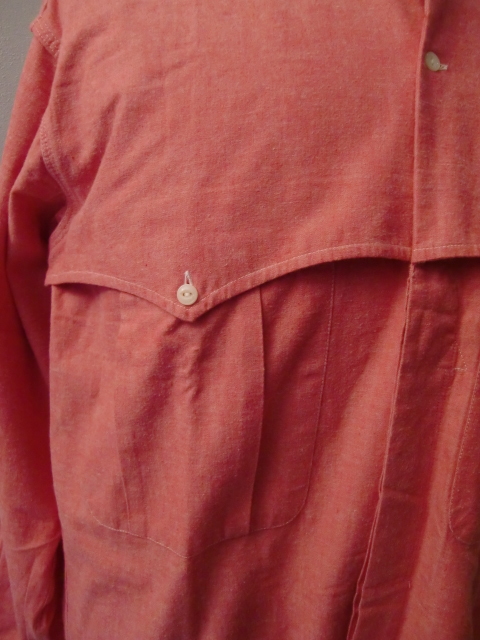 送料無料 70's DEAD STOCK イタリア製 PARAGON 赤 シャンブレー シャツ ジャケット デニム ブルゾン VINTAGE ワークシャツ カバーオール _画像3