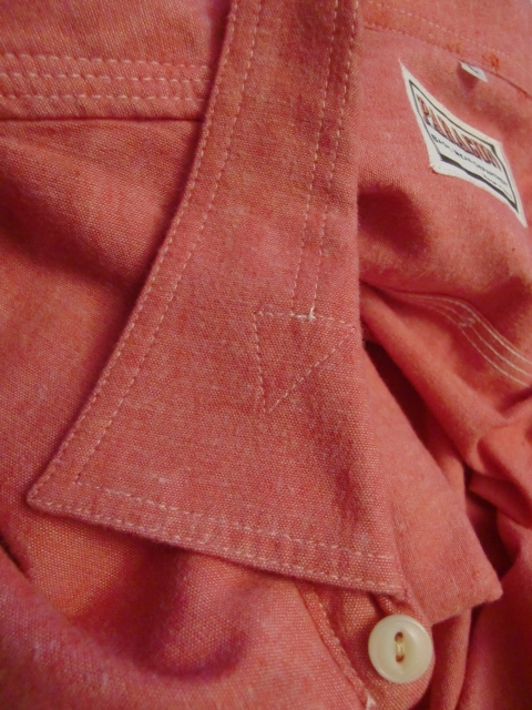 送料無料 70's DEAD STOCK イタリア製 PARAGON 赤 シャンブレー シャツ ジャケット デニム ブルゾン VINTAGE ワークシャツ カバーオール _画像10