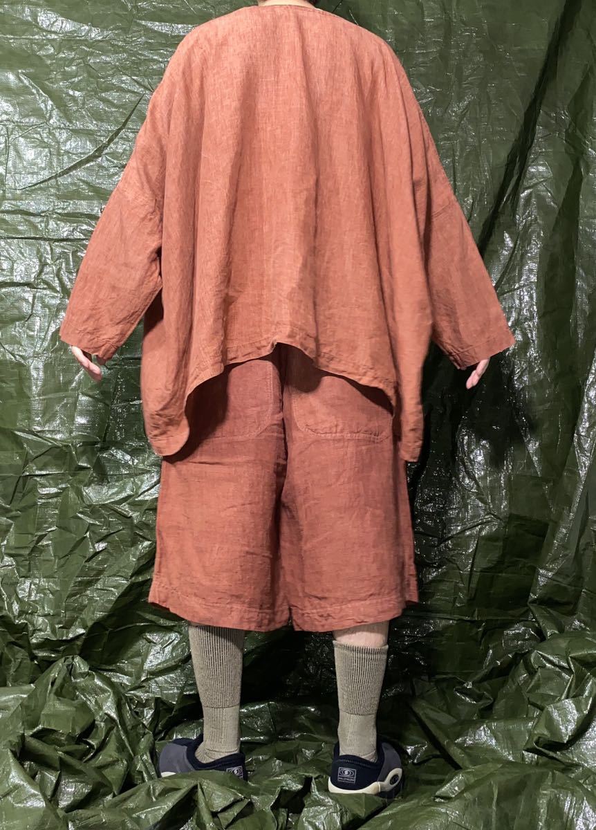 90S SHIRIN GUILD OVERSIZED LINEN JACKET イギリス製　オーバーサイズ　ジャケット　リネン_画像9