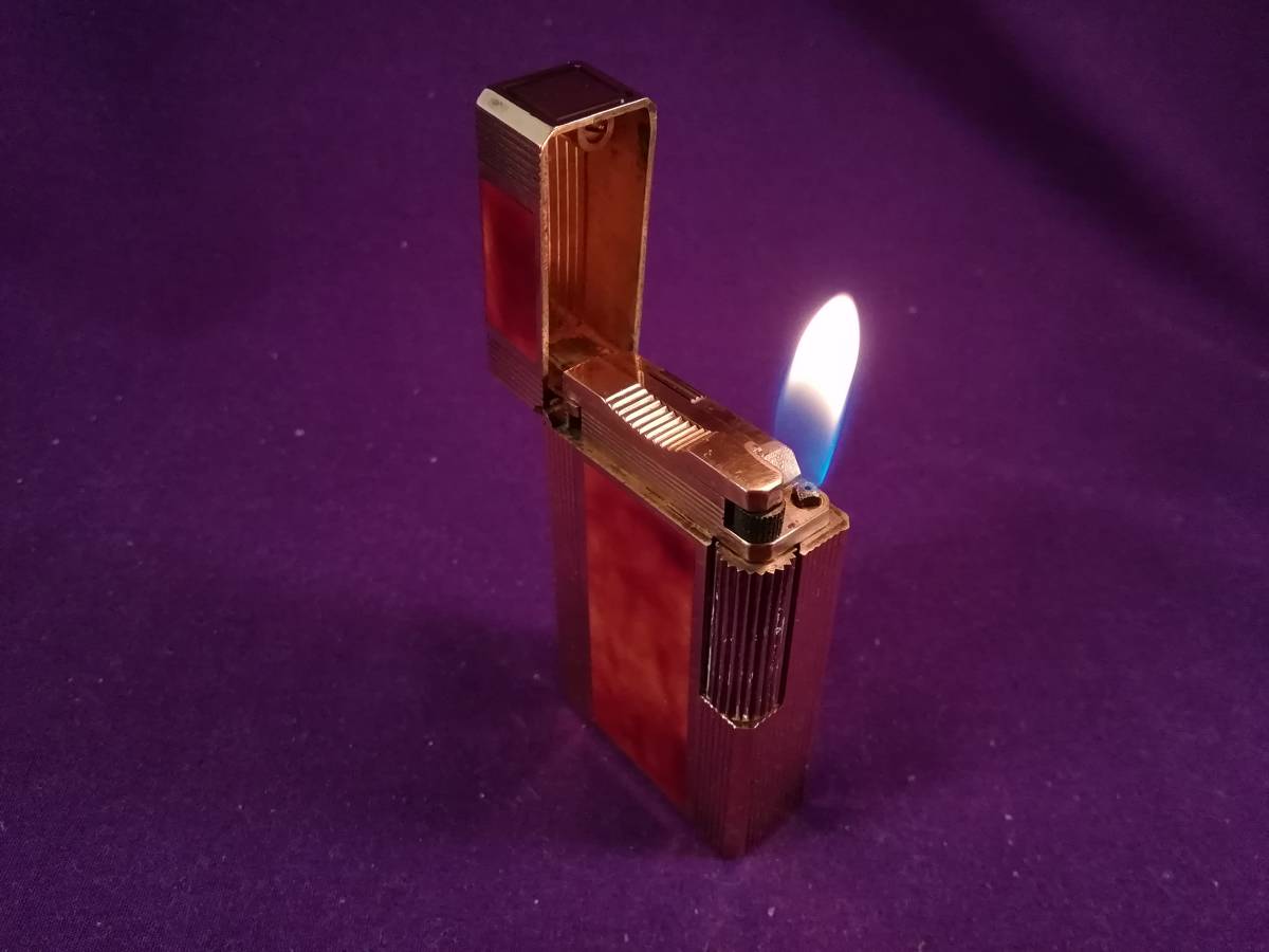 デュポンライターライン1L・ウインザーブラウンマーブル・完動品