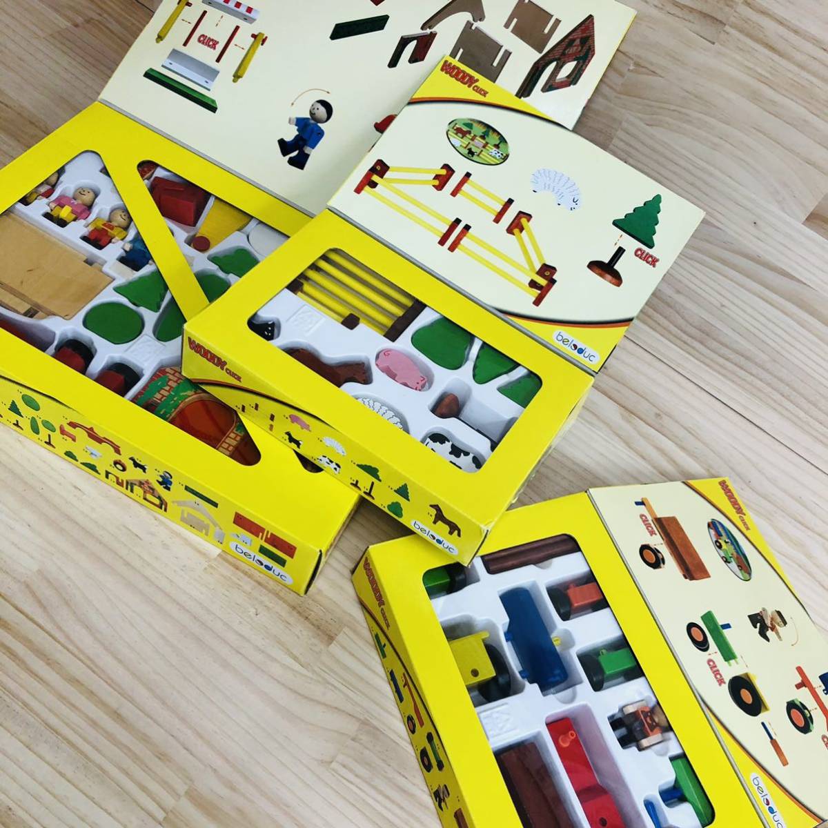 AH5797-50 まとめ売り SEVI 木製 おもちゃ 子供 ねこ うさぎ WOODY CLICK 木のおもちゃ_画像2