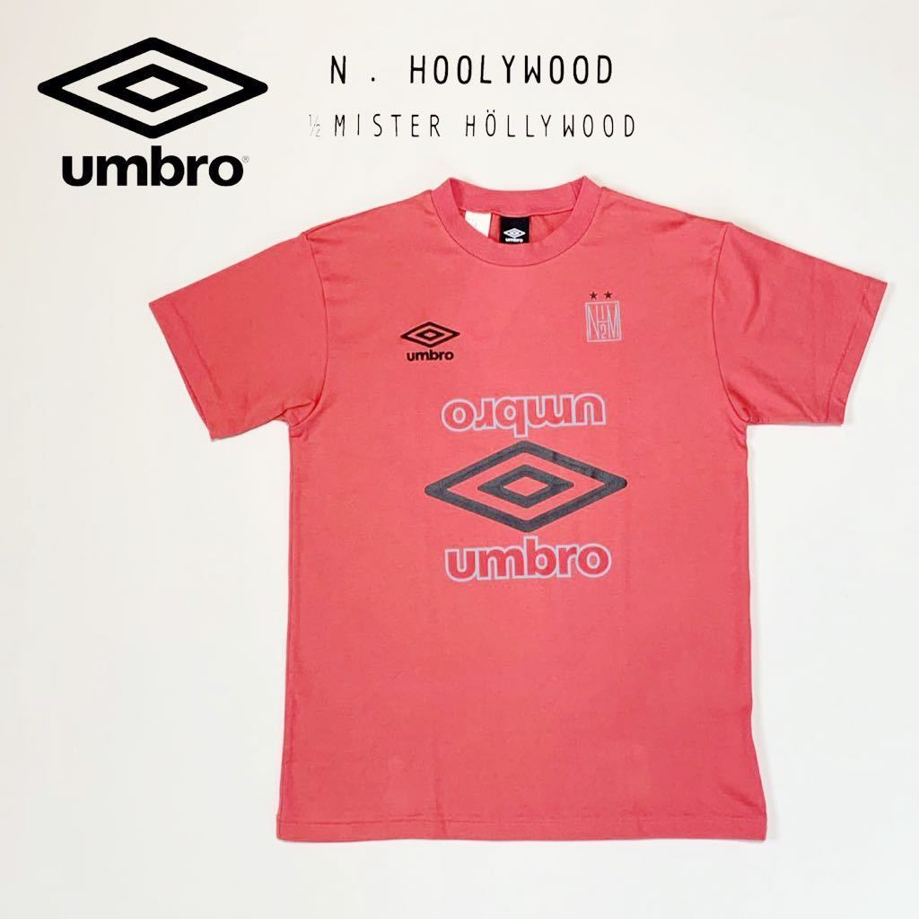 ☆未使用 アンブロ × エヌハリウッド 別注 プリント ロゴ クルーネック Tシャツ size M UMBRO N.HOOLYWOOD コラボ Nハリ_画像1