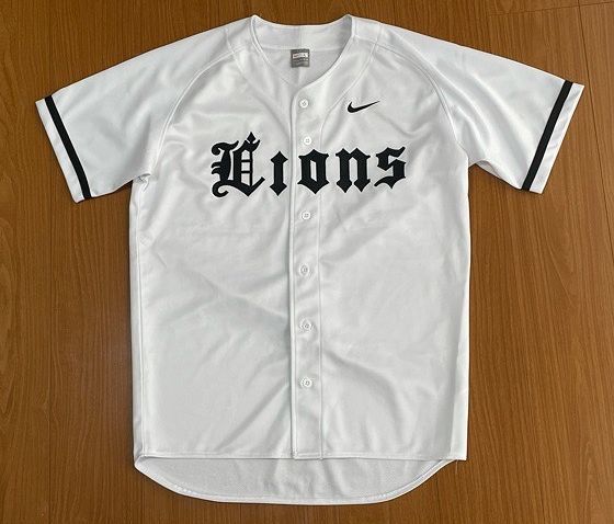 プロ野球 ナイキ NIKE 2008 西鉄ライオンズ 復刻 西武 LIONS ユニフォーム ホワイト/ブラック サイズL [c5-0005]