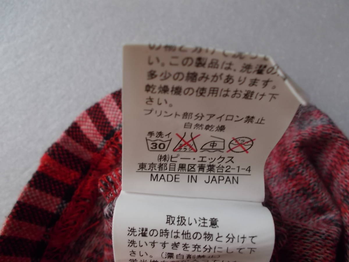 EDGE RUPERT チェック柄 レイヤード ポロシャツ Lサイズ レッド ルパート 日本製