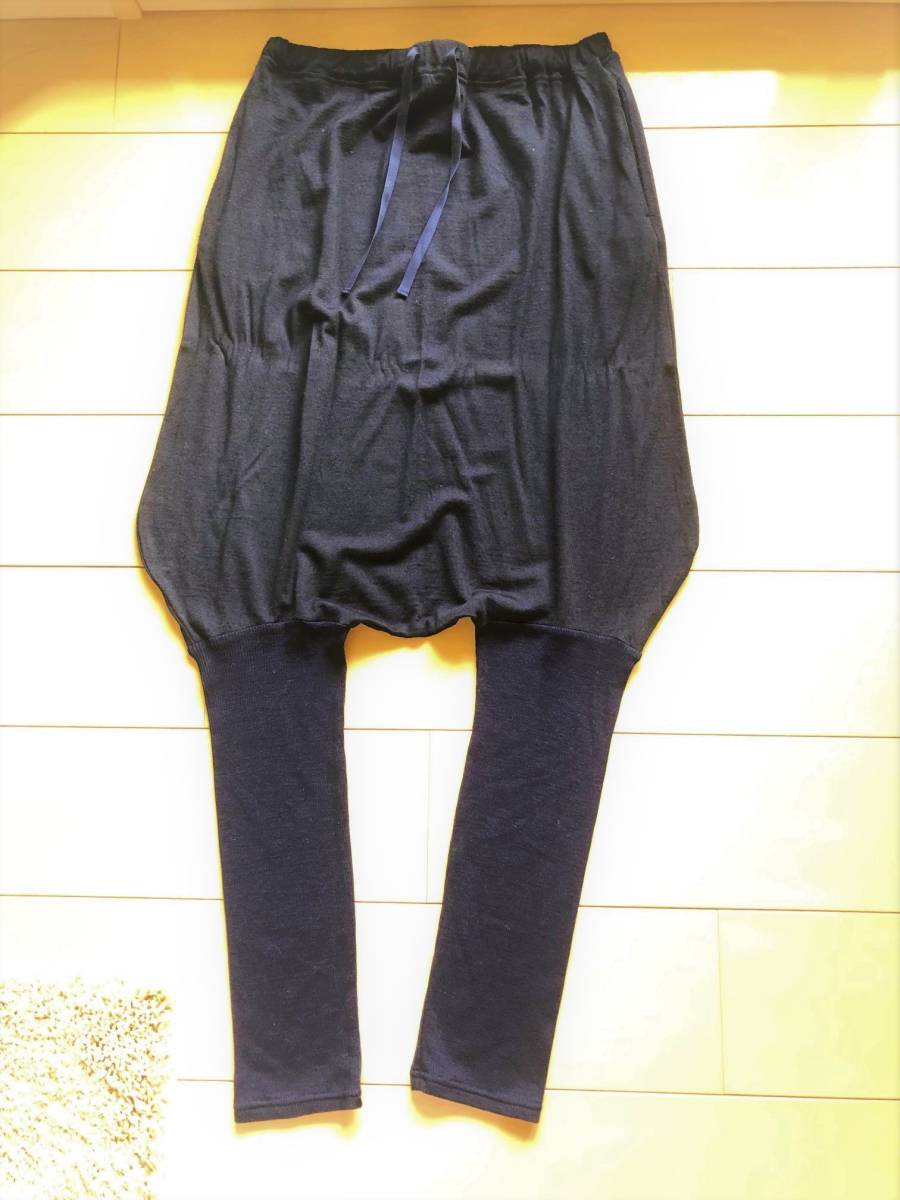  complete sale * as good as new *Hands of creation handle zobklieishon pants monkey L wool 100% navy *pot-pourri evam