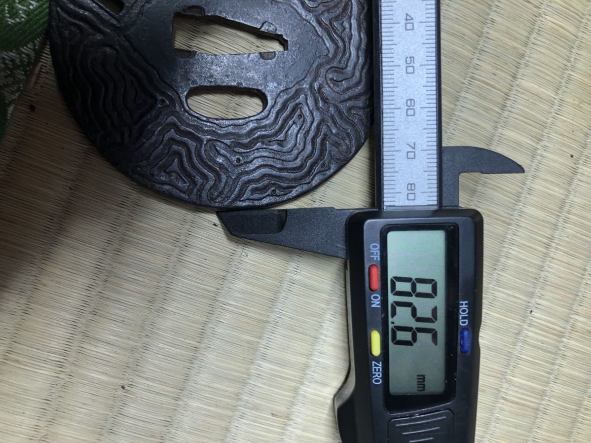 日本刀 刀装具 鍔 木目柄 コレクター委託 日本刀 刀装具 鍔 木目柄 コレクター委託