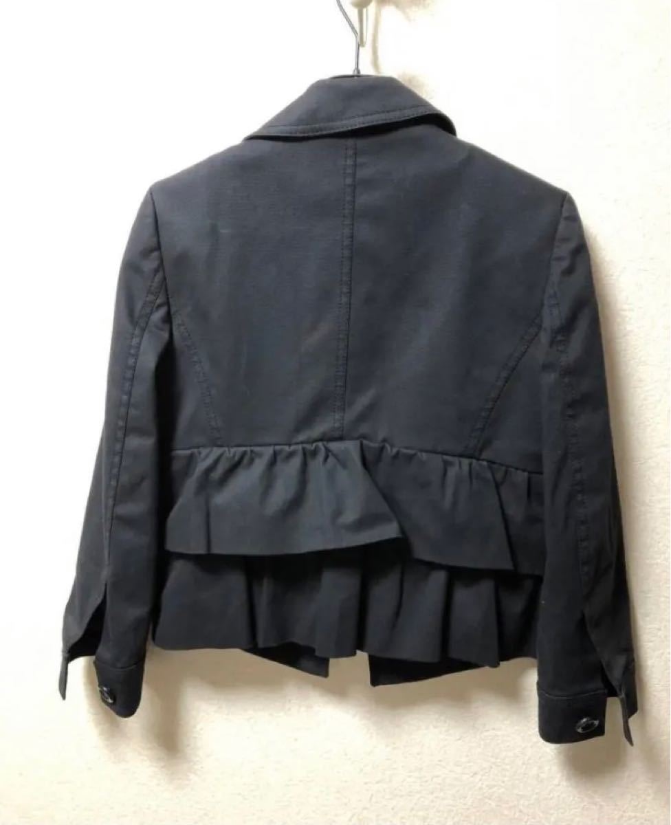 VALENTINO ヴァレンティノ バックフリル仕様 黒 ブラック ジャケット