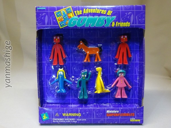 新品 ガンビー＆フレンズ・ベンダブルフィギュアセット The Adventures of GUMBY & Friends アートクローキー_画像1