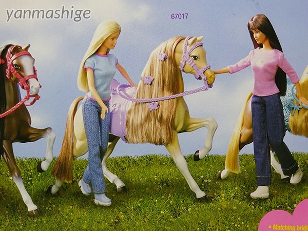  новый товар 2001 12 дюймовый размер Barbie шланг каштан шерсть лошадь 67017 Barbie Horse Meadow Mares Butterfly MATTEL Mattel 