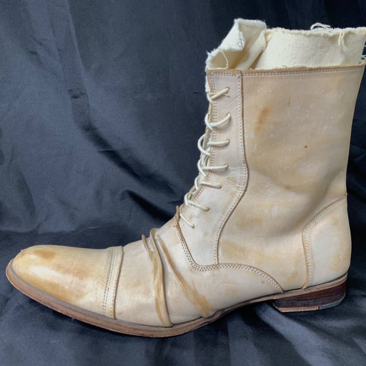 即決★lavorazione Gentile Collezione Uomo★28cm 44 レースアップレザーブーツ ラボラジオーネジェンティーレコレジオーネウォモ 本革