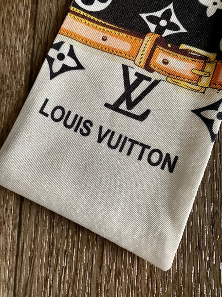 LOUIS VUITTON ルイヴィトン バンドー リボン スカーフ モノグラム