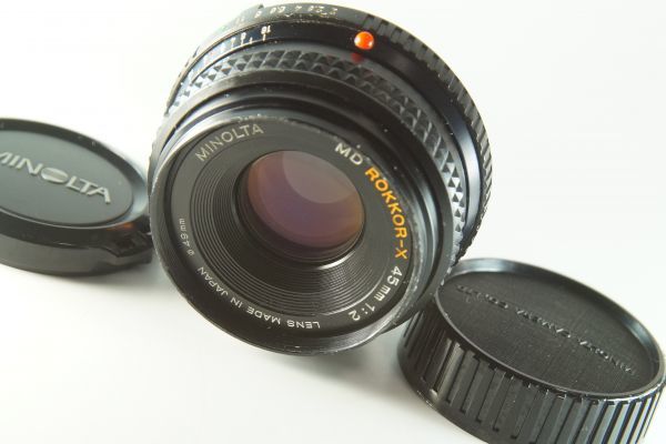 PH067『かなり希少品 中玉にうすクモリ有影響無』 MDマウント MINOLTA MD ROKKOR-X 45mm F2 レンズ ミノルタ 55ETHRYJ993000_画像1