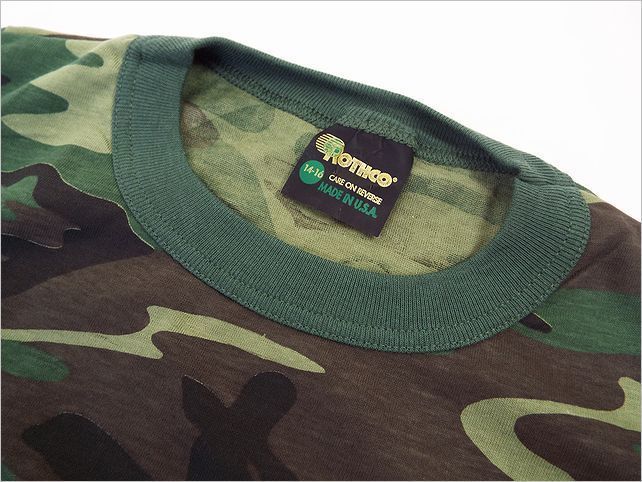 送料無料【ROTHCO】ロスコ・カモフラ・WOODLAND・迷彩Tシャツ・MADE IN USA・米国製・US_BOY'S SIZE(14-16)_画像5